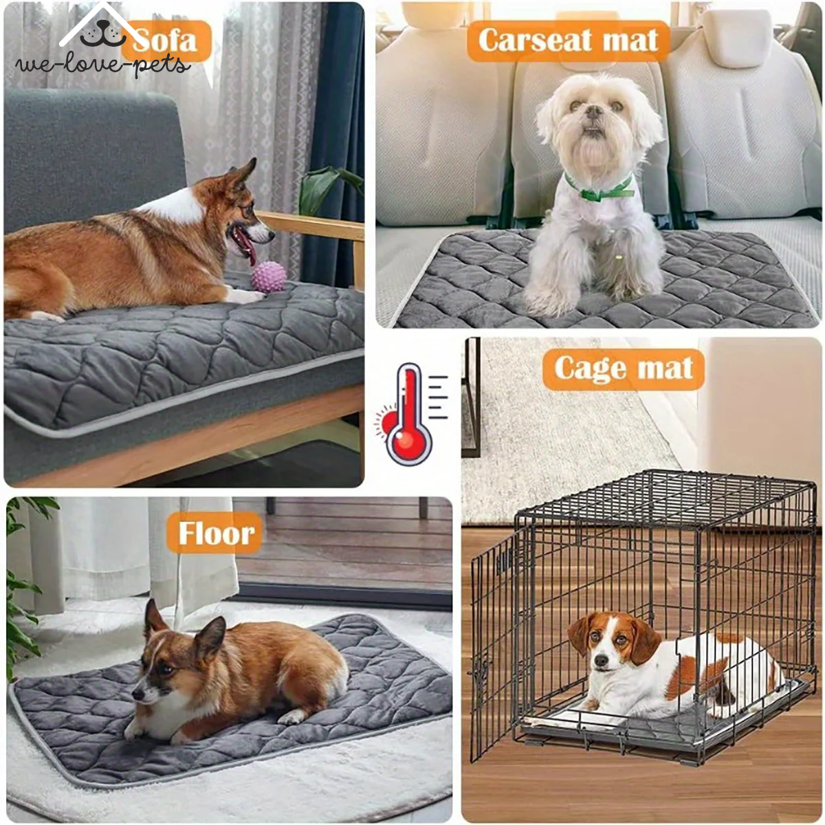 Super Warm Non-Slip Washable Pet Mat
