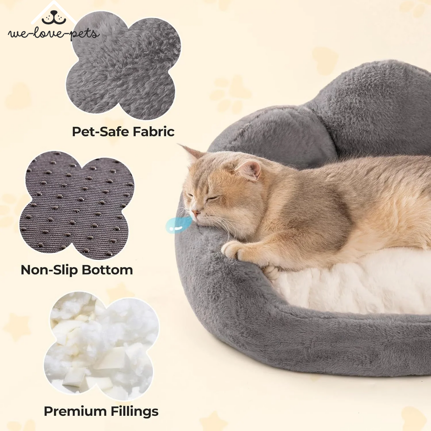 Fluffy and Cute Flower Pet Sofa Bed