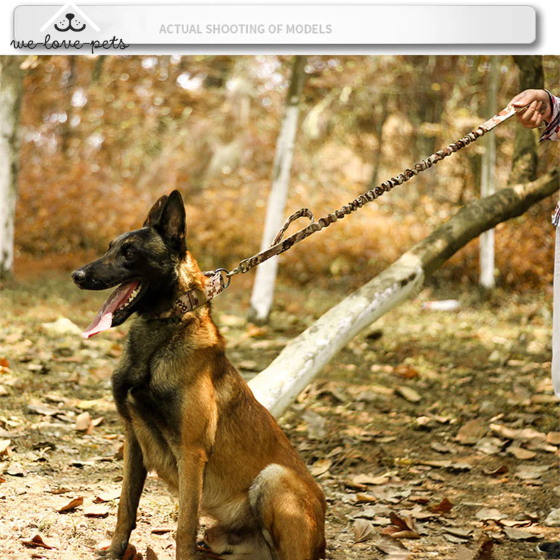 2" Wide Tactical Heavy Duty Nylon Large Dog Collar K9 Military with Metal Buckle