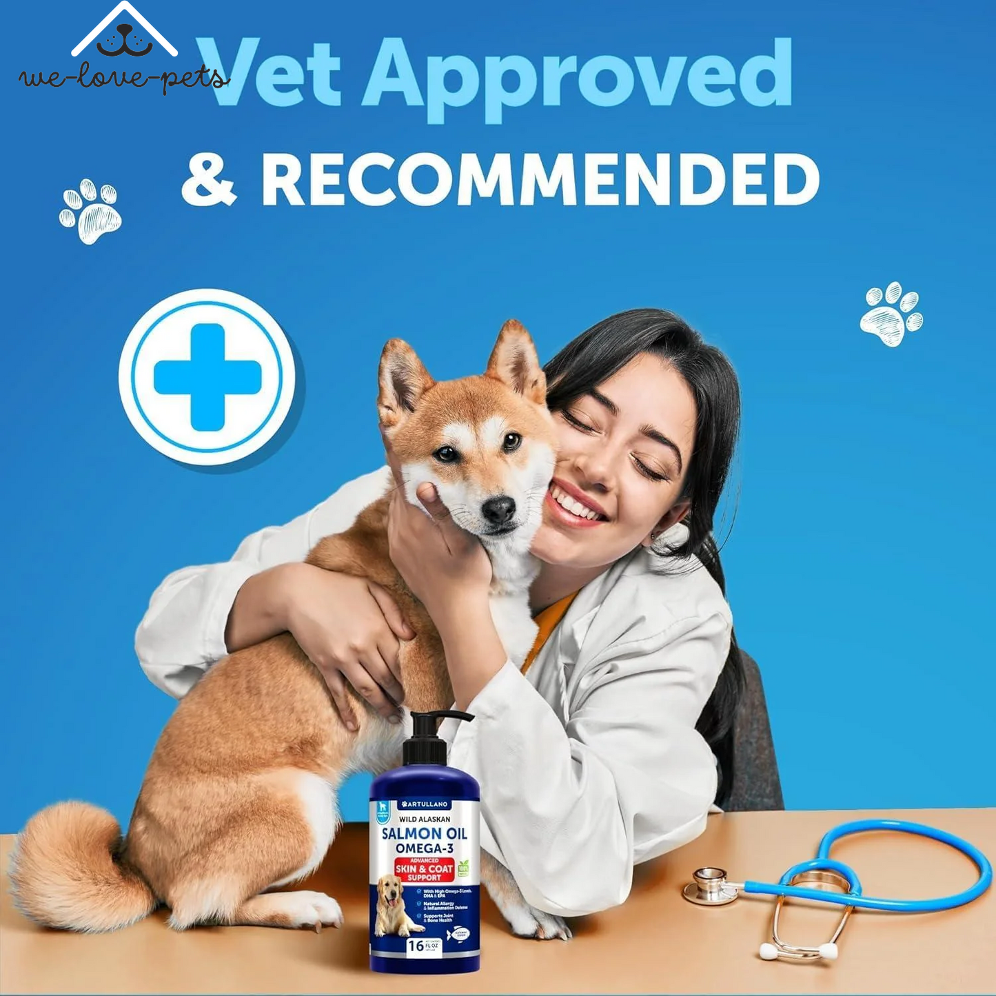 Salmon Oil for Dogs Omega 3 for Dogs 16 FL OZ Wild Alaskan Salmon Fish Oil
