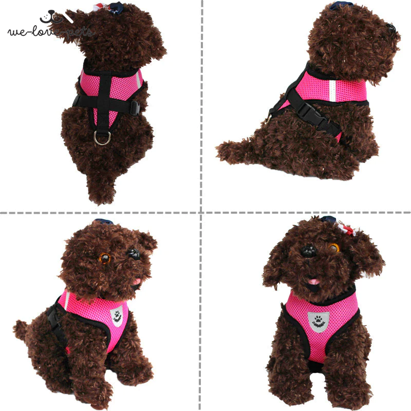 Cat Dog Pet Harness Adjustable Control Vest Dogs Reflective S M L XL Leash