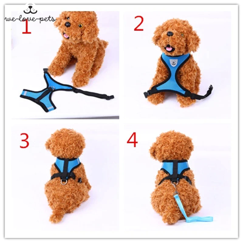 Cat Dog Pet Harness Adjustable Control Vest Dogs Reflective S M L XL Leash