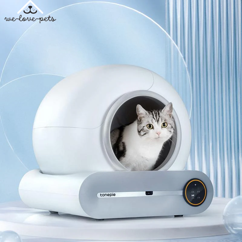 Self Cleaning Cat Litter Box, Ultra-Safe Protection Automatic Cat Litter Box, APP Control/Lower Entry/Large Capacity