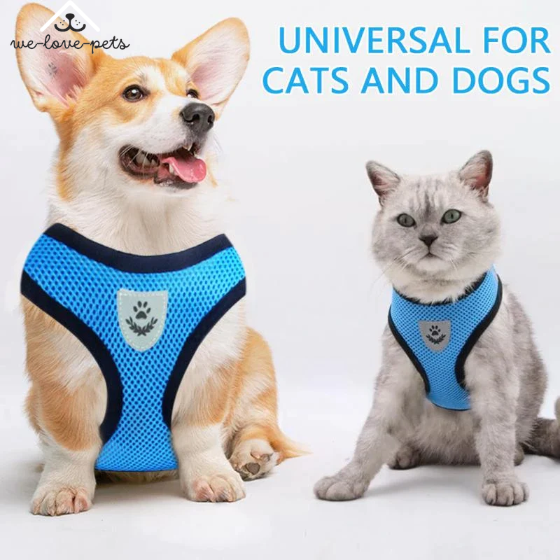 Cat Dog Pet Harness Adjustable Control Vest Dogs Reflective S M L XL Leash