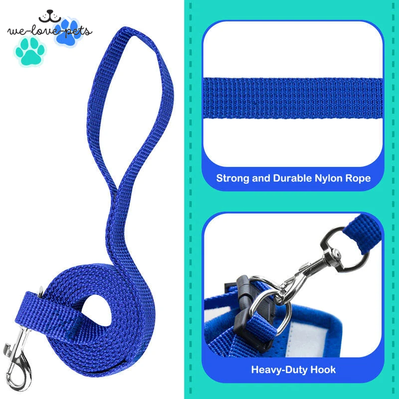 Cat Dog Pet Harness Adjustable Control Vest Dogs Reflective S M L XL Leash