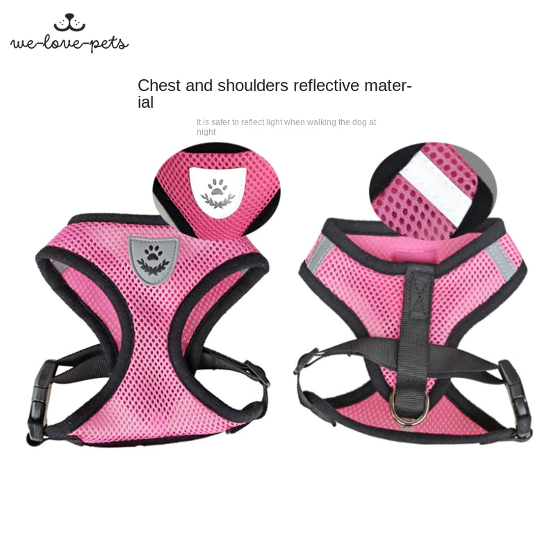 Cat Dog Pet Harness Adjustable Control Vest Dogs Reflective S M L XL Leash