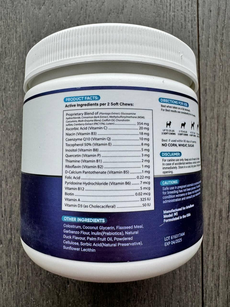 Dog Multivitamin Chewable with Glucosamine 20 in 1 Dog Vitamins And