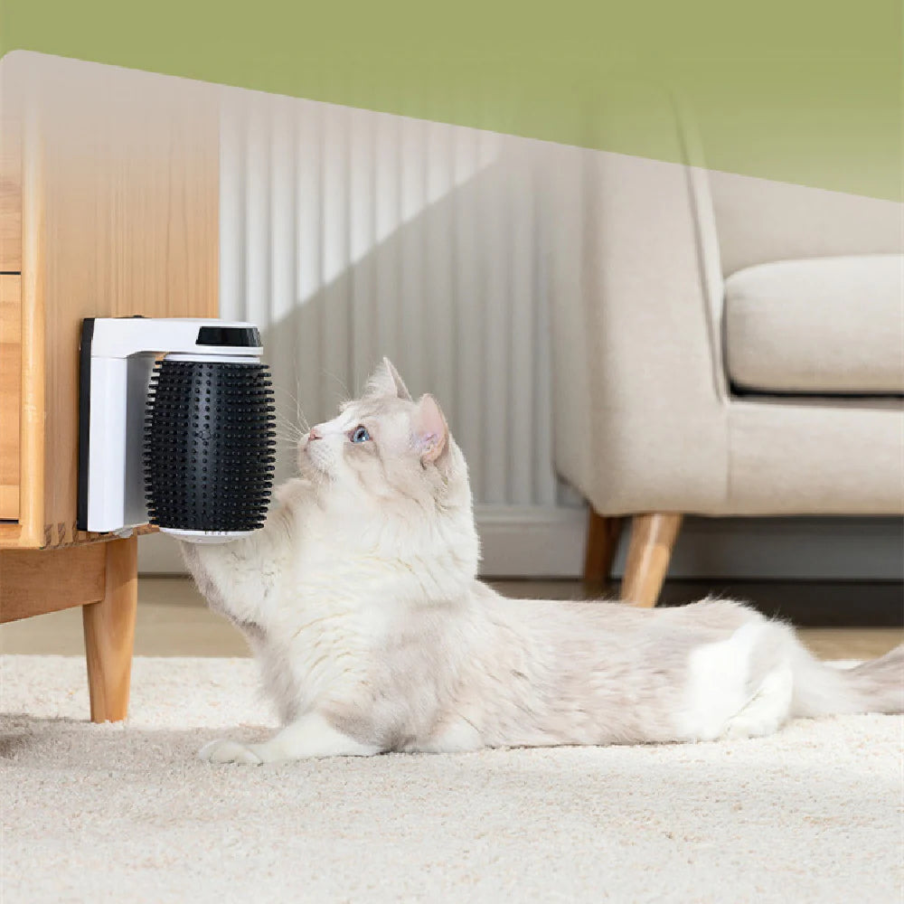 Pet Self-Cleaning Wall Brush Gentle Cat Corner Scratcher Auto Grooming Tool