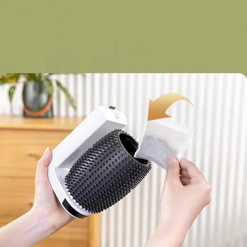 Pet Self-Cleaning Wall Brush Gentle Cat Corner Scratcher Auto Grooming Tool