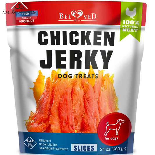 Chicken Jerky Dog Treats 1.5 Lb Human Grade Pet Snacks Grain Free Organic Meat