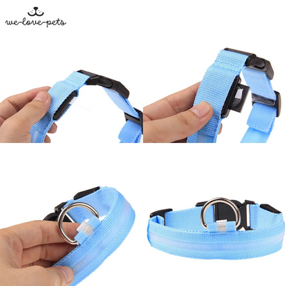 Illuminate Your Pup's Safety: Waterproof LED Adjustable Flashing Dog Collar