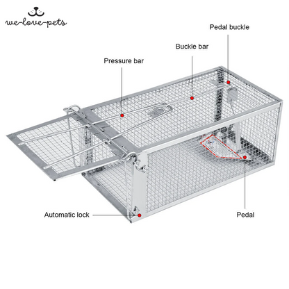 USA Mouse Trap Rat Trap Rodent Trap Live Catch Cage, Easy to Set up and Reuse