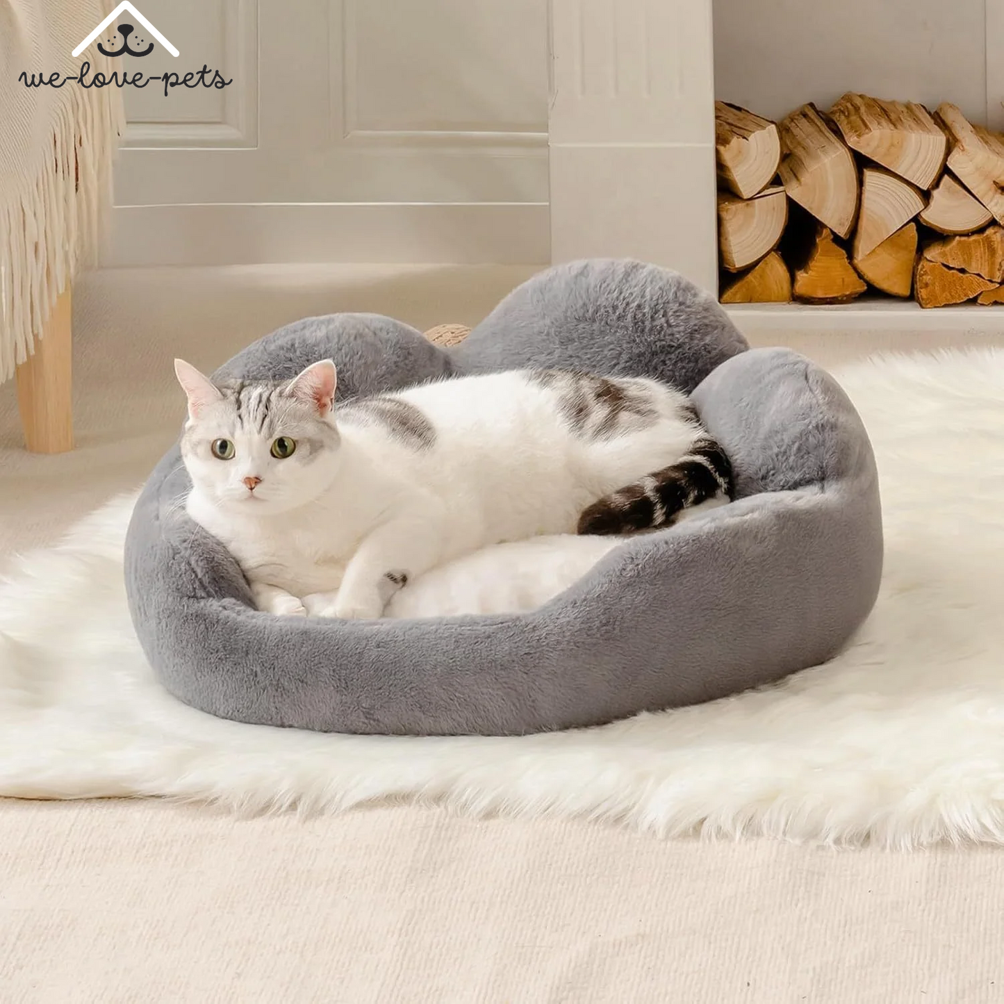 Fluffy and Cute Flower Pet Sofa Bed