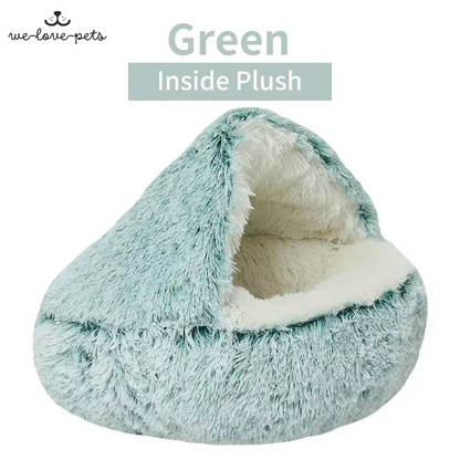 Winter Plush Pet Cat Bed round Cat Cushion Cat House 2 in 1 Warm Cats Basket Pet Sleep Bag Kitten Nest Kennel for Small Dog Cats
