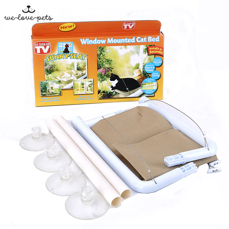Hanging Cat Bed Pet Cats Hammock Aerial Pet Bed House Kitten Climbing Frame Sunny Window Seat Nest Bearing 20Kg Cat Accessories