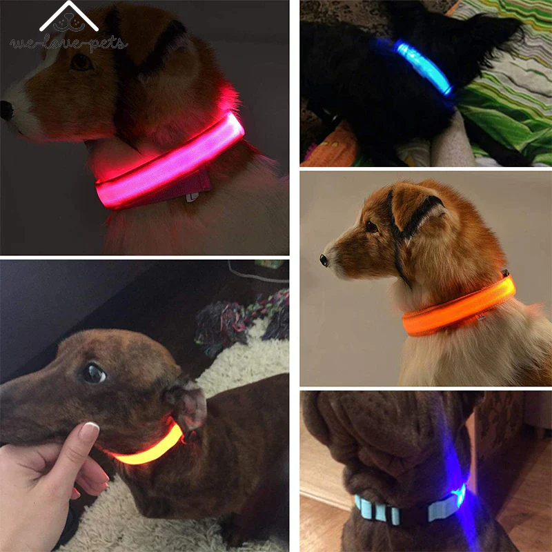 Illuminate Your Pup's Safety: Waterproof LED Adjustable Flashing Dog Collar