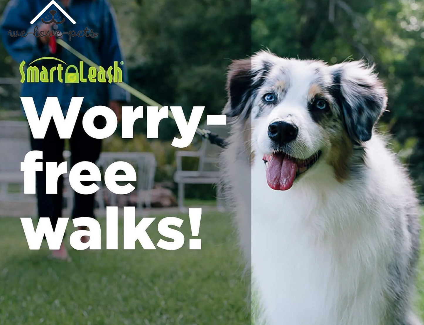 Smart Retractable Leash L – Black, 15Ft, up to 65Lbs / 29Kg, with Safety Features for Every Walk