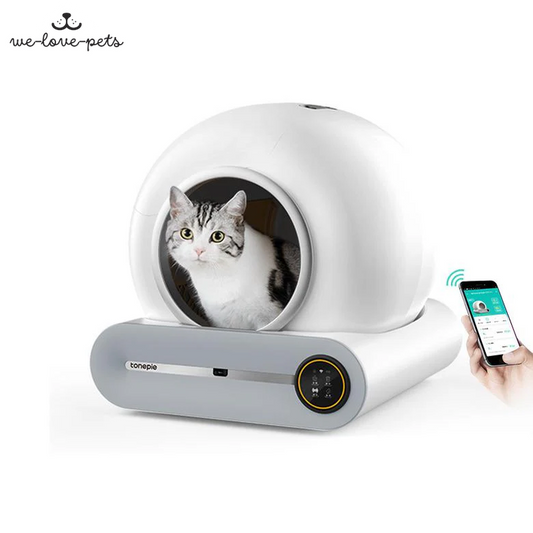 Self Cleaning Cat Litter Box, Ultra-Safe Protection Automatic Cat Litter Box, APP Control/Lower Entry/Large Capacity