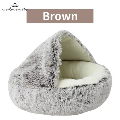 Winter Plush Pet Cat Bed round Cat Cushion Cat House 2 in 1 Warm Cats Basket Pet Sleep Bag Kitten Nest Kennel for Small Dog Cats