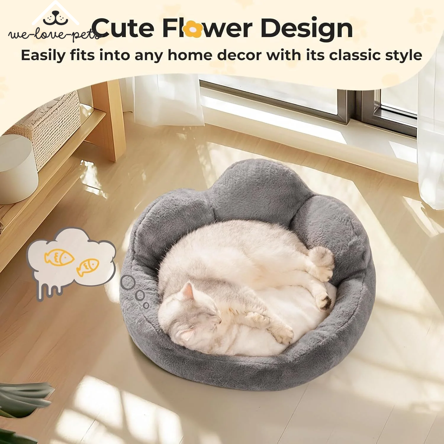 Fluffy and Cute Flower Pet Sofa Bed