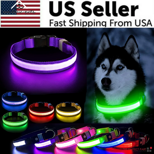 Illuminate Your Pup's Safety: Waterproof LED Adjustable Flashing Dog Collar
