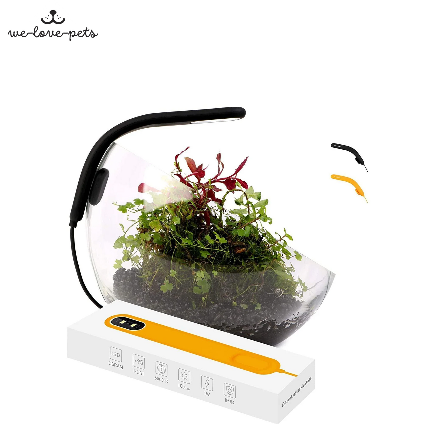 Fish Tank Light Clip on Aquarium Light Aquarium Light for Plants LED Flexible Lamp for Freshwater Small Aquarium Light Picosoft Yellow 5 Gallon