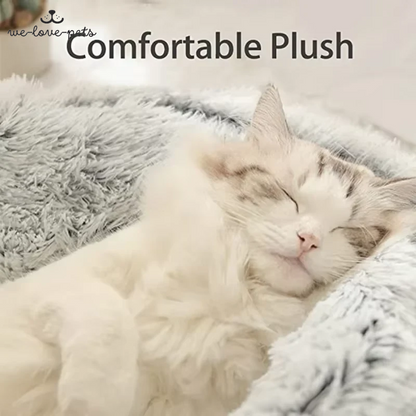 Winter Plush Pet Cat Bed round Cat Cushion Cat House 2 in 1 Warm Cats Basket Pet Sleep Bag Kitten Nest Kennel for Small Dog Cats