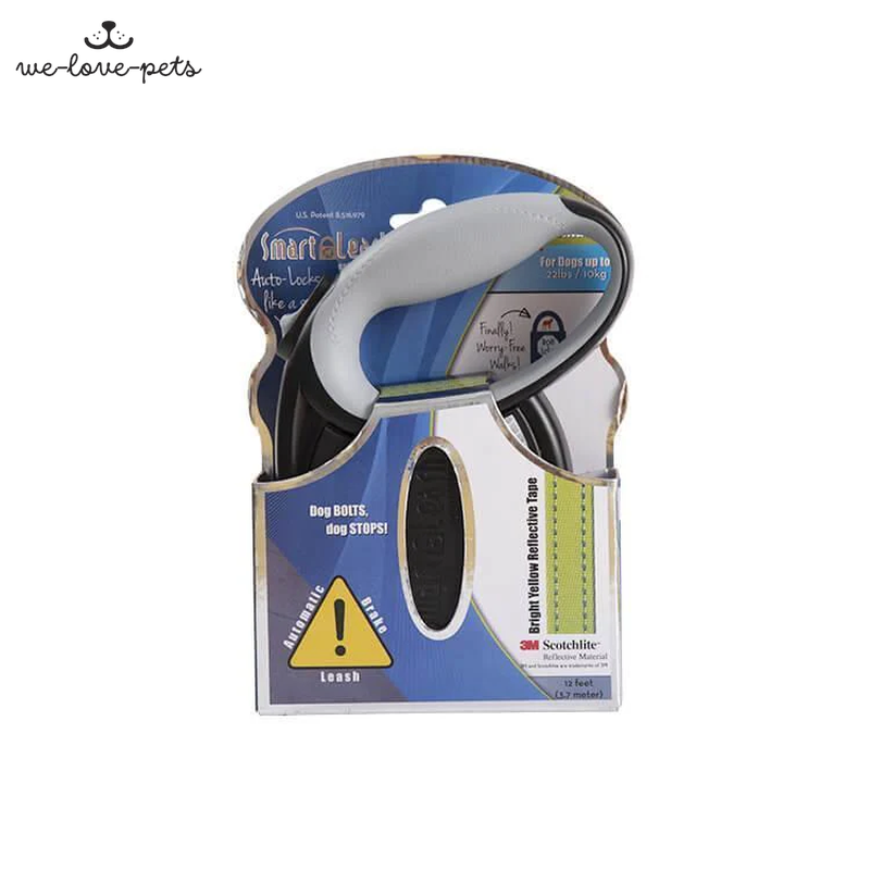 Smart Retractable Leash L – Black, 15Ft, up to 65Lbs / 29Kg, with Safety Features for Every Walk