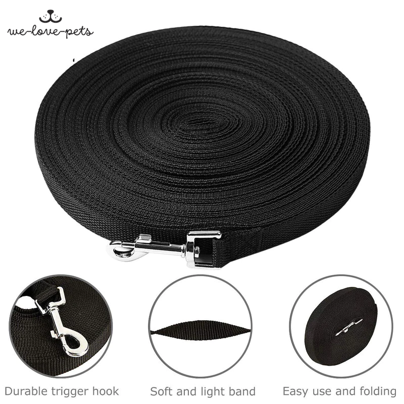 Dog Leash Long Obedience Recall Foot Feet Training Lead 6/15/23/33/50/100 FT