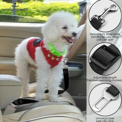 2 Pack Cat DOG PET Safety Seatbelt Car Vehicle Seat Belt Adjustable Harness Lead