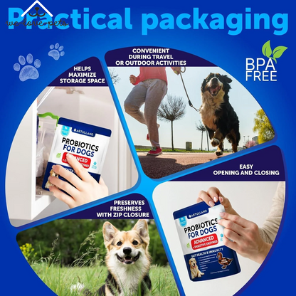 Dog Probiotics Duck Flavor Probiotics for Dogs Gut Health Itchy Skin Allergies & Immunity Support Yeast Balance Dog Probiotic 70 Chews with Prebiotics Dog Probiotics and Digestive Enzymes Reduce Diarrhea