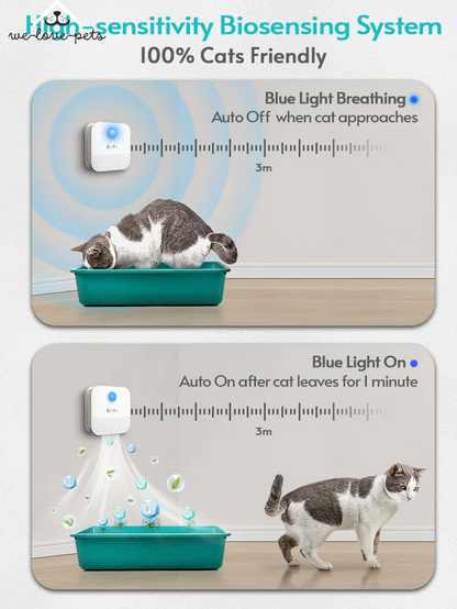 Downypaws 4000Mah Smart Cat Odor Purifier for Cats Litter Box Deodorizer Dog Toilet Rechargeable Air Cleaner Pets Deodorization