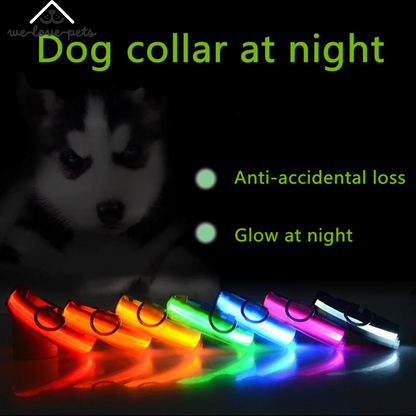 Illuminate Your Pup's Safety: Waterproof LED Adjustable Flashing Dog Collar