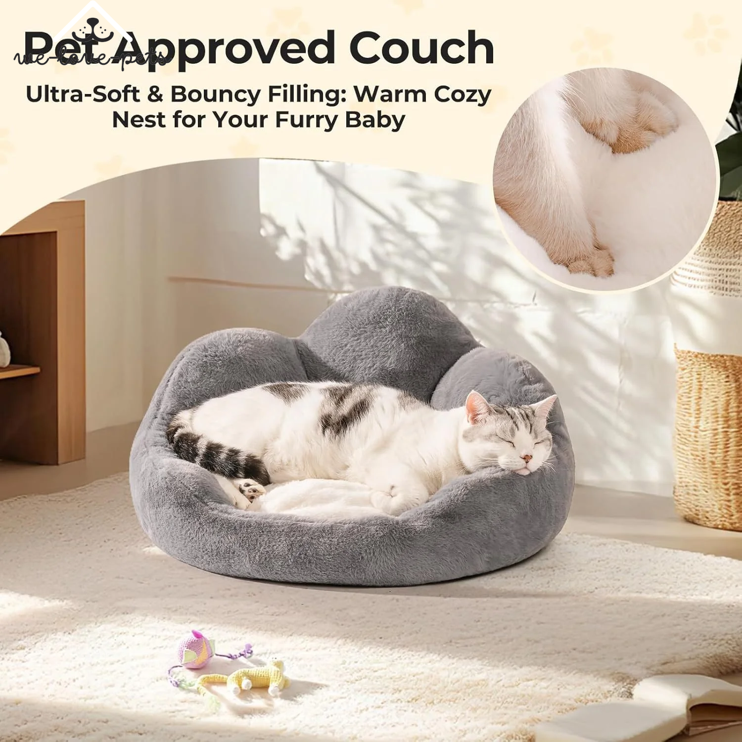 Fluffy and Cute Flower Pet Sofa Bed
