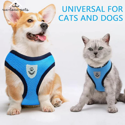 Cat Dog Pet Harness Adjustable Control Vest Dogs Reflective S M L XL Leash