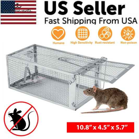 USA Mouse Trap Rat Trap Rodent Trap Live Catch Cage, Easy to Set up and Reuse
