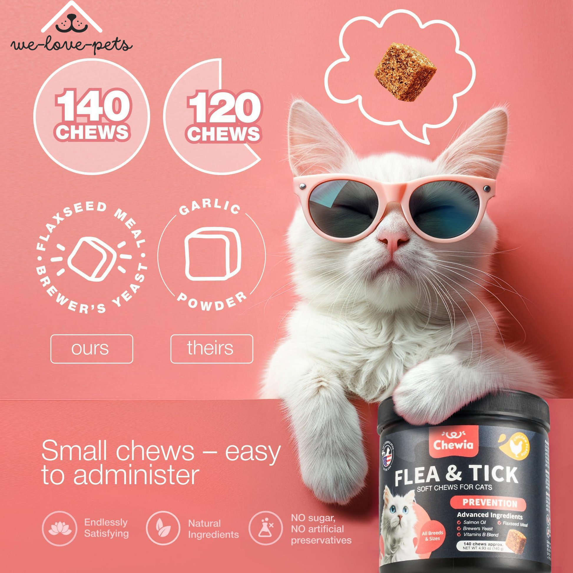 Insects Treatment for Cats Daily Oral Cat Insects Treatment Chews Chewable