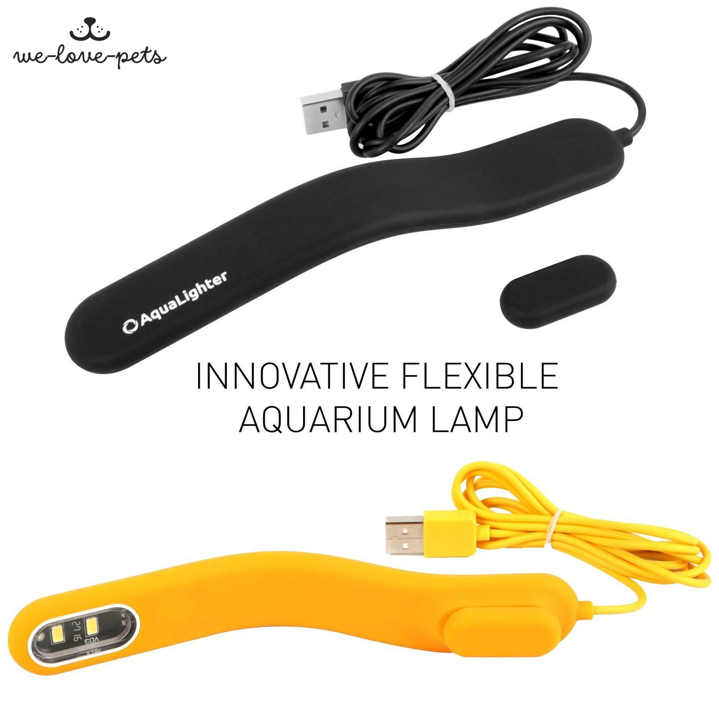 Fish Tank Light Clip on Aquarium Light Aquarium Light for Plants LED Flexible Lamp for Freshwater Small Aquarium Light Picosoft Yellow 5 Gallon