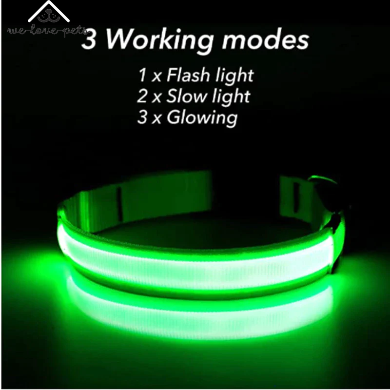 Illuminate Your Pup's Safety: Waterproof LED Adjustable Flashing Dog Collar