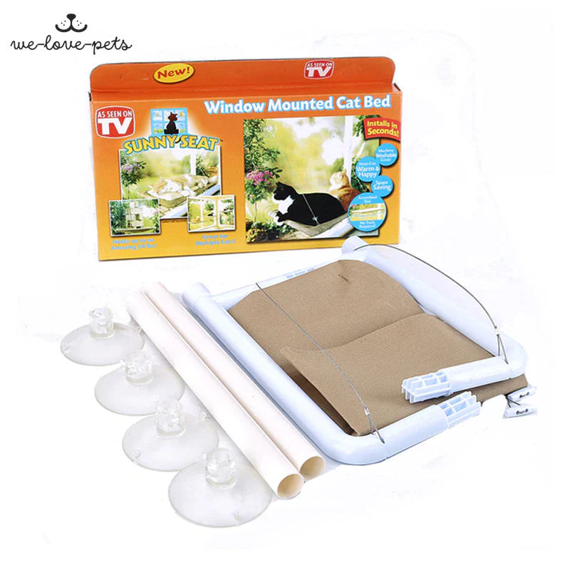 Hanging Cat Bed Pet Cats Hammock Aerial Pet Bed House Kitten Climbing Frame Sunny Window Seat Nest Bearing 20Kg Cat Accessories