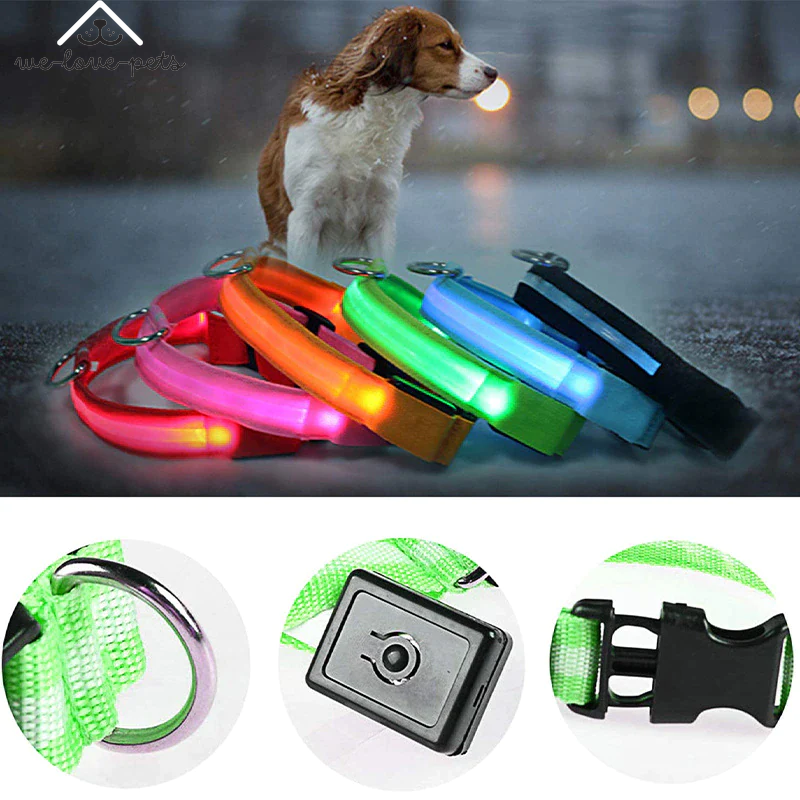 Illuminate Your Pup's Safety: Waterproof LED Adjustable Flashing Dog Collar