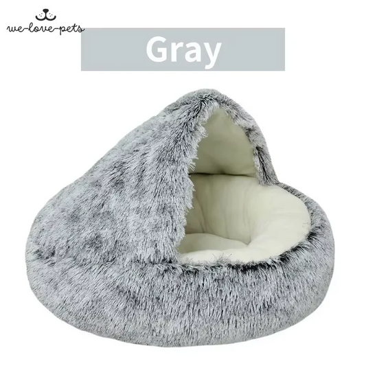 Winter Plush Pet Cat Bed round Cat Cushion Cat House 2 in 1 Warm Cats Basket Pet Sleep Bag Kitten Nest Kennel for Small Dog Cats