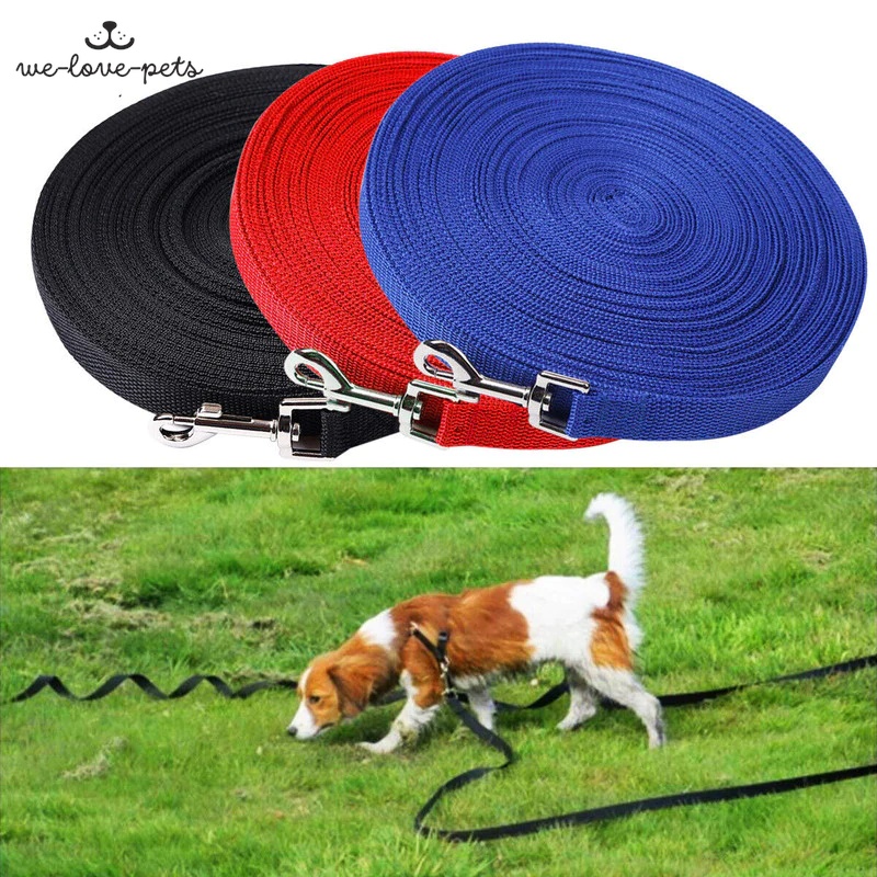 Dog Leash Long Obedience Recall Foot Feet Training Lead 6/15/23/33/50/100 FT